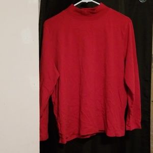 St John's Bay red mock turtleneck